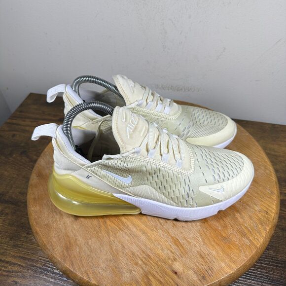 Nike Air Max 270 Women's Size 8 Coconut Milk Saturn Gold‎ Shoes DJ5991-100